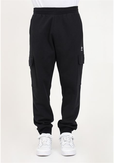 Black men's Trefoil esseintials Cargo trousers ADIDAS ORIGINALS | IU4872.